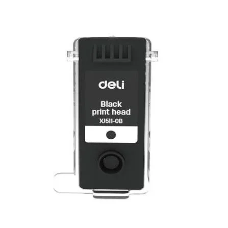 DELI XJ511-0B Black Inkjet Printer Print Head, Self-Cleaning, D511W & D516W Compatible, Black Printing, Replacement Printhead