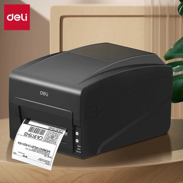 DELI ES352 4-Inch Thermal Transfer Label Printer, Direct Thermal & Thermal Transfer, 203 DPI, 152mm/s, 104mm Print Width