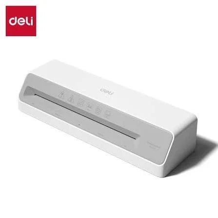 DELI ET100 A4 Thermal Laminator, 70–100 Micron Pouches, 270mm/min, 2 Rollers, Hot Lamination